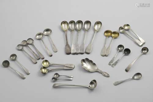 A QUANTITY OF ASSORTED CONDIMENT AND OTHER SMALL SPOONS TO I...