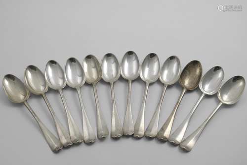 A SET OF TWELVE GEORGE III SCOTTISH TABLE SPOONS Hanoverian ...