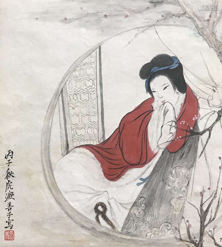 张善孖 梅花侍女