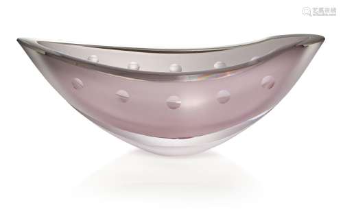 Deborah Fladgate (British 1957-), a glass dish c.2000, signe...