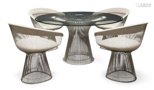 Warren Platner (1919-2006), a Platner dining table and four ...