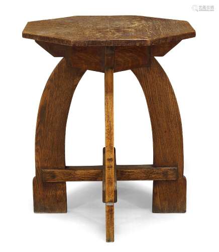 Arts & Crafts, an oak side table Late 19th Century The octag...