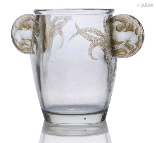 Lalique (French 1860-1945), an ‘Yvelines’ clear, frosted and...
