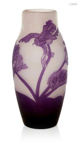 Arsall (German), a cameo glass vase c.1925, signed in cameo ...