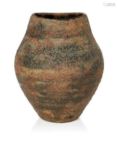 Chris Carter (British 1945-), a volcanic glazed vase c.1990,...
