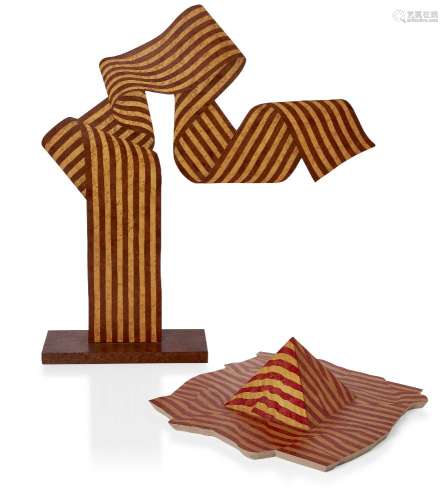 Jean Claude Deveaux (French), a tall marquetry ribbon form C...