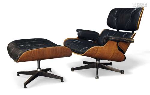 Charles and Ray Eames (American), a '670' lounge chair and '...