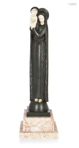 Ferdinand Parpan (1902-2004), an Art Deco patinated bronze a...