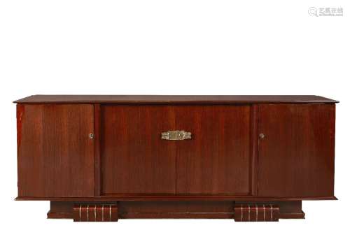 Attributed to Dominique (French), an Art Deco rosewood sideb...