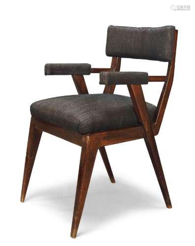 Italian, a stained beech armchair, in the manner of Osvaldo ...