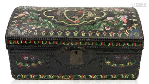 A POLYCHROME WOODEN TRUNK, SOUTH AMERICAN, LIKELY 18TH CENTU...