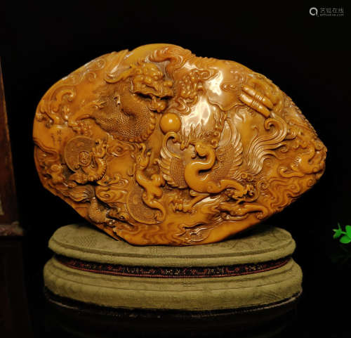 TIANHUANG STONE CARVED DRAGON PATTERN SEAL