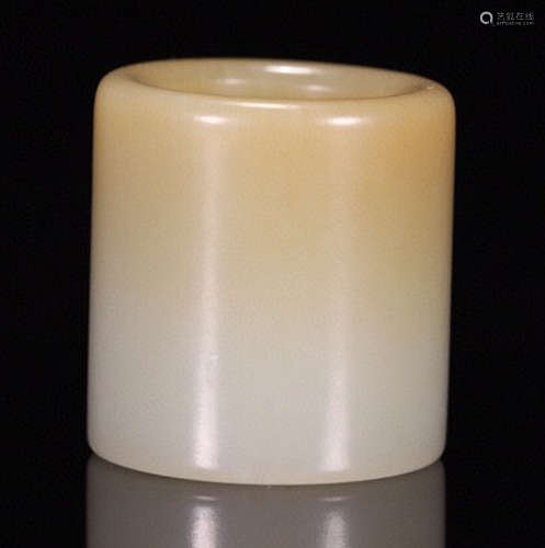 HETIAN JADE CARVED RING