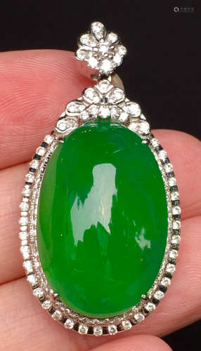 ICY GREEN JADEITE PENDANT