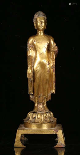 GILT BRONZE CAST BUDDHA