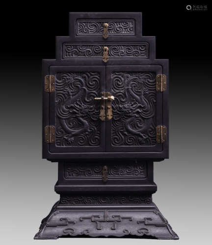 CHINA QING DYNASTY ROSEWOOD CABINET