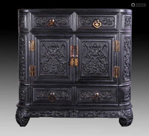CHINA QING DYNASTY ROSEWOOD CABINET
