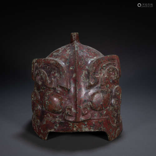 CHINESE BRONZE HELMET