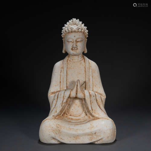 CHINESE SONG DYNASTY CERAMIC BUDDHA STATUE