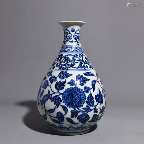 A BLUE ANDC WHITE FLOWER PATTERNEDC JADCE POT SHAPEDC SPRING...