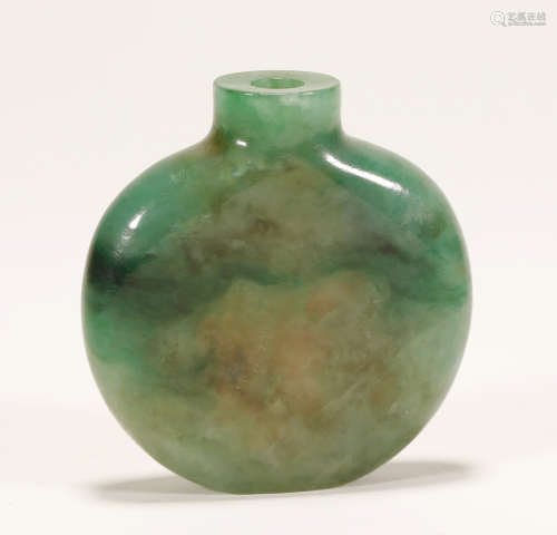 Qing Dynasty - Jadeite Snuff Bottle