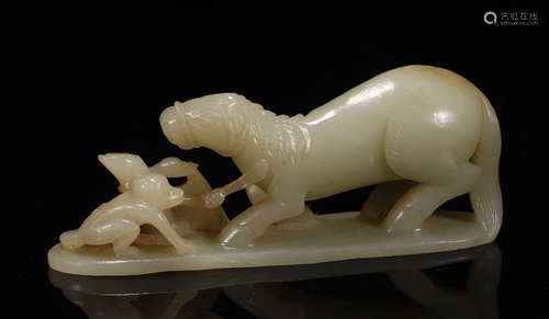 Qing Dynasty - Hetian Jade Horse Decorations