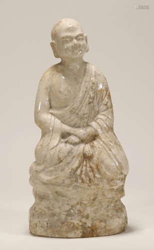 Song Dynasty - White Porcelain Arhat Statue
