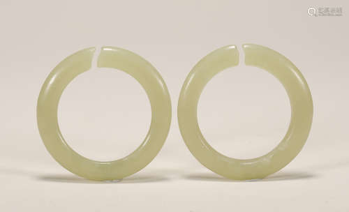 Hongshan Culture - Pair of Jade Rings