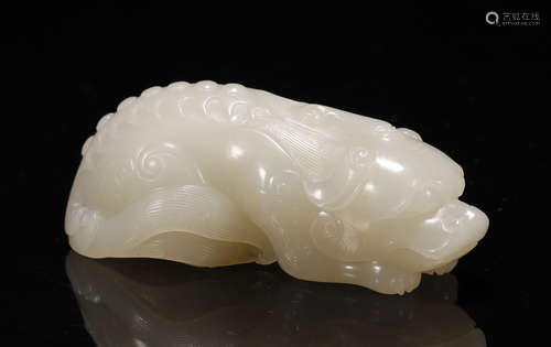 Qing Dynasty - Hetian Jade Beast