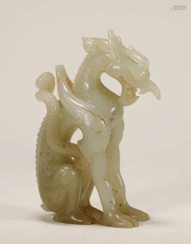 Yuan Dynasty - Hetian Jade Dragon