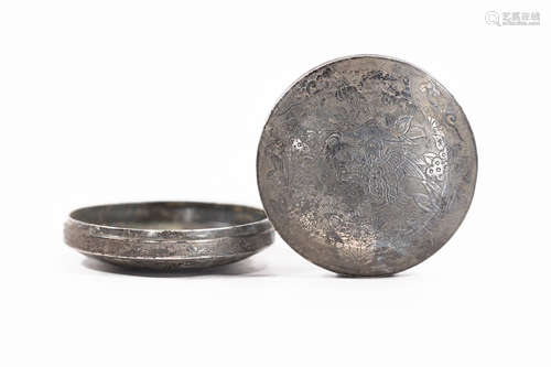 Tang Dynasty - Silver Powder Box