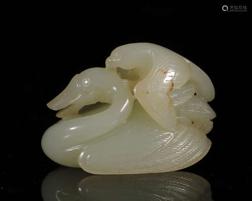 Yuan Dynasty - Hetian Jade Goose