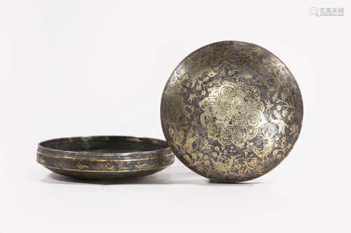 Tang Dynasty -Silver Gilt Powder Box