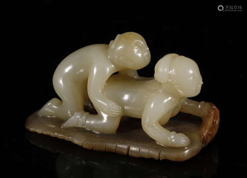 Qing Dynasty - Hetian Jade Figures