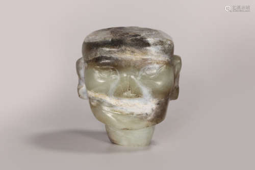 Shang Dynasty - Jade Figure Face