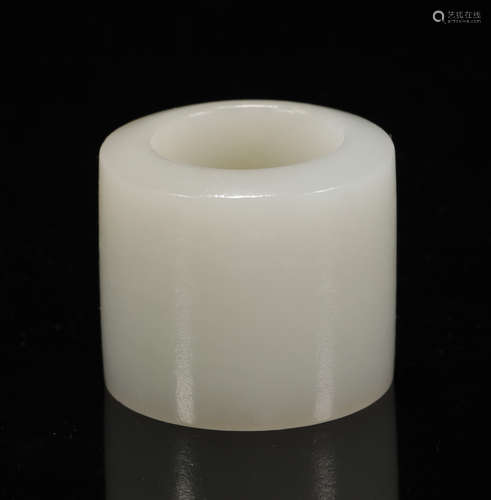 Qing Dynasty - Hetian Jade Thumb Ring