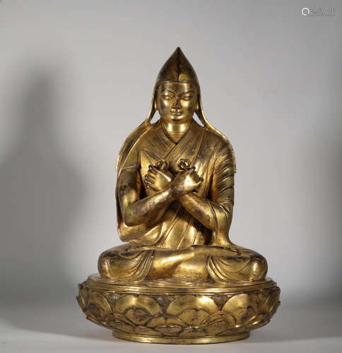 Zanabazar style, Gilt Bronze Portrait of the Master