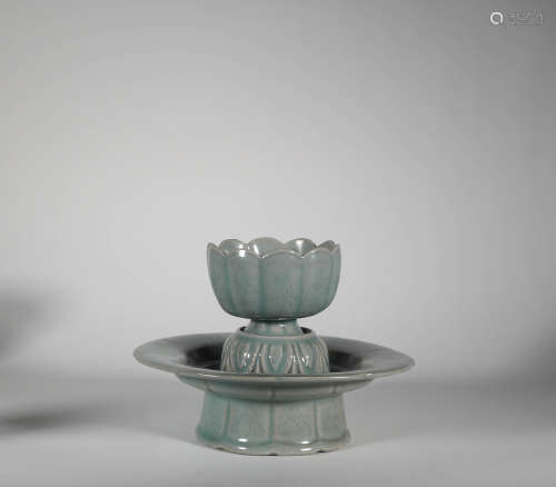 Celadon Porcelain Cup with Plate