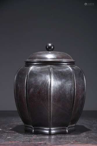 旧藏紫檀茶叶罐