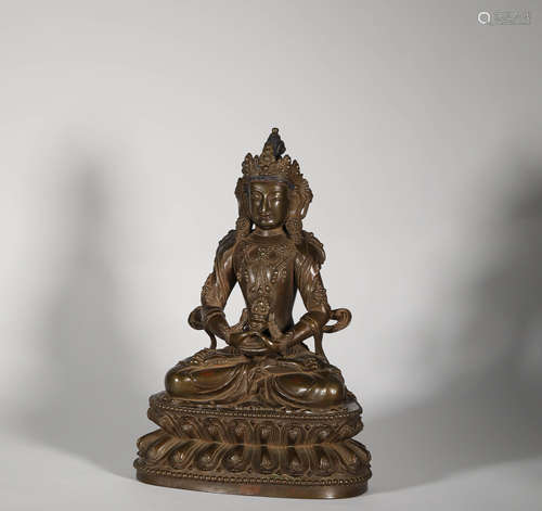 Bronze Immeasurable Buddha Figure Statue