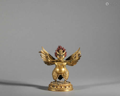 Gilte Bronze Khyung Figure Statue