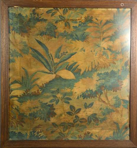 An 18th century needlework panel, depicting a soldiers farew...