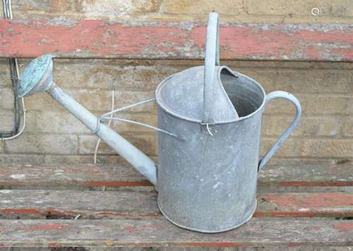 Two gallon galvanised can.