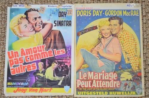 Two original Doris Day Belgium movie posters, 