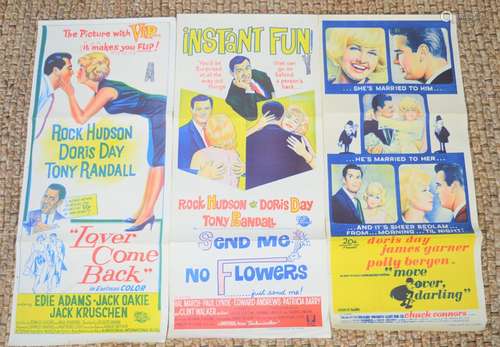 Three original Doris Day Australian movie posters, 