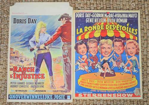 Two original Doris Day Belgium movie posters, 