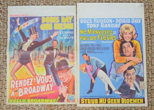 Two original Doris Day Belgium movie posters 