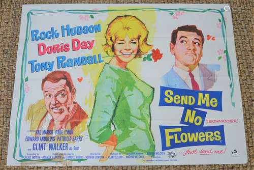 An original UK quad poster, Doris Day and Rock Hudson 