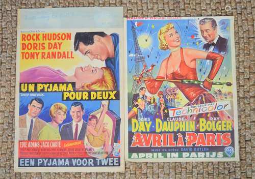 Two original Doris Day Belgium movie posters 