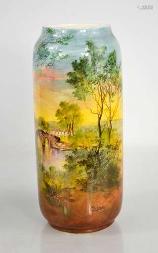 A Royal Doulton vase titled Aberfoyle, and signed C Hart, 22...